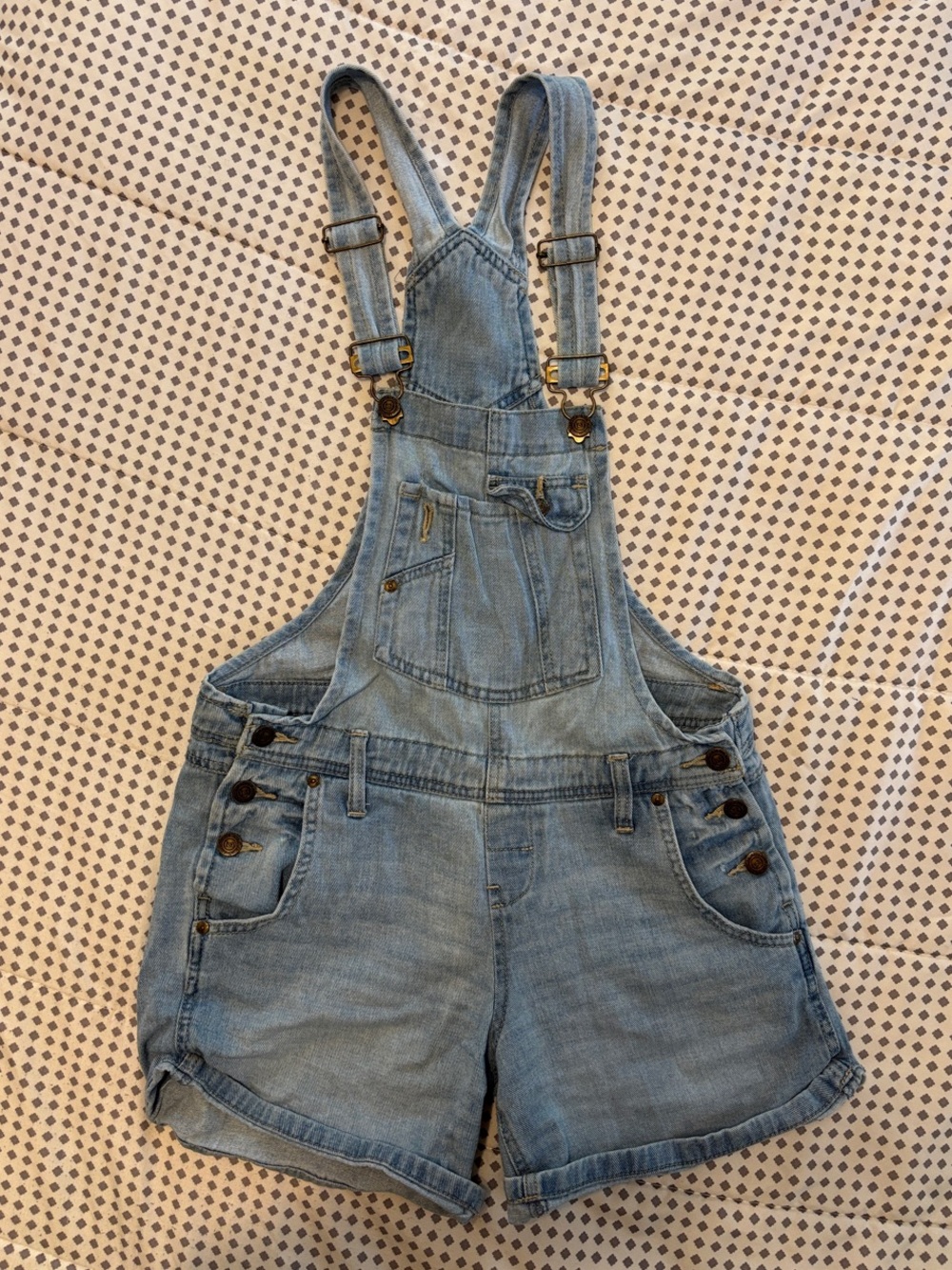 lei Light Blue Denim Short Overalls